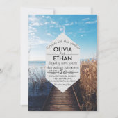 シースケープビーチお祝い結婚式招待状 招待状 (正面)