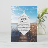 シースケープビーチお祝い結婚式招待状 招待状 (スタンド正面)