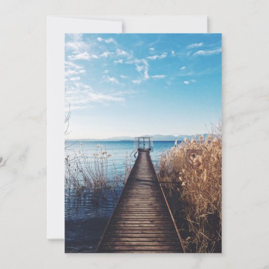 シースケープビーチお祝い結婚式招待状 招待状 (裏面)