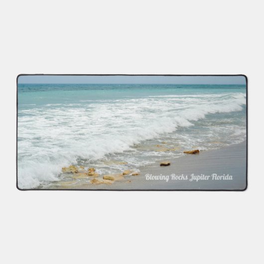 シースケープビーチサーフ海ランドスケープフォト デスクマット (正面)