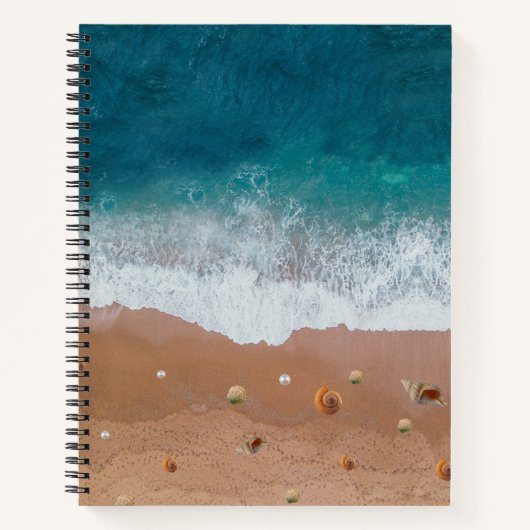 シースケープビーチシェルズサマーバケーション ノートブック (正面)