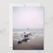 シースケープビーチショア海軍結婚式招待状 招待状 (裏面)