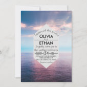 シースケープビーチブルースカイ結婚式招待状 招待状 (正面)