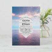 シースケープビーチブルースカイ結婚式招待状 招待状 (スタンド正面)