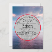 シースケープビーチブルースカイ結婚式招待状 招待状 (正面)