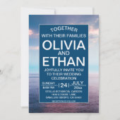 シースケープビーチブルースカイ結婚式招待状 招待状 (正面)