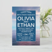 シースケープビーチブルースカイ結婚式招待状 招待状 (スタンド正面)