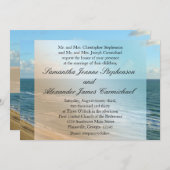 シースケープビーチ結婚式ブルー海 招待状 (正面/裏面)