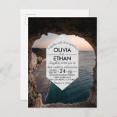 シースケープビーチ結婚式招待状葉書 インビテーションポストカード (正面/裏面)