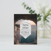 シースケープビーチ結婚式招待状葉書 インビテーションポストカード (スタンド正面)