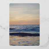 シースケープビーチ結婚沿岸ホイル招待状 箔招待状 (裏面)