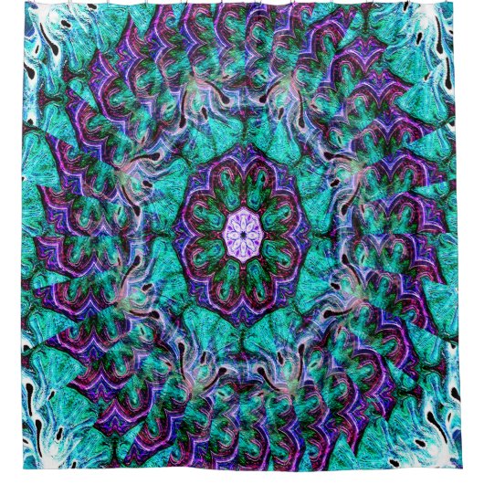 シースケープフラワー…... シャワーカーテン (正面)