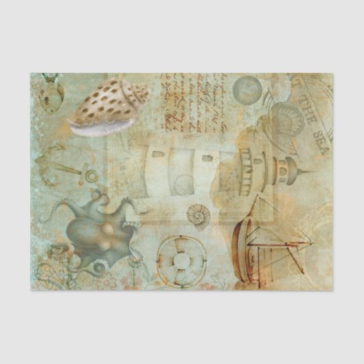 シースケープライトハウスタコヴィンテージ 薄葉紙 (正面)