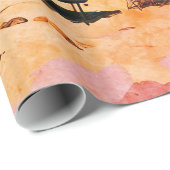 シースケープ、ヴィンテージキャラバンオンビーチ ラッピングペーパー (ロールコーナー)