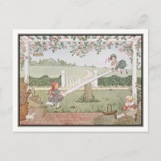 シースソー、マルジョリー・ダウ著H・ウィルベーク・ル・ミール ポストカード