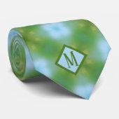 シースタイリッシュグリーンブルーユニークパターンデザイン ネクタイ (ロール)