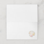 シースターのヒトデの水彩アートピンクゲスト プレイスカード (外部開封)