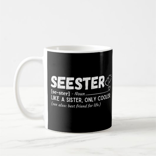 シースターの定義 コーヒーマグカップ (左)
