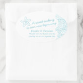 シースターはアクアホワイト結婚のキャンディのシールを旋回 楕円形シール (バッグ)