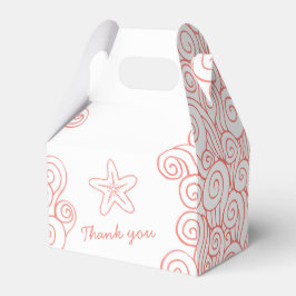 シースタースワールアクアホワイト結婚式の引き出物ゲーブルボックス フェイバーボックス