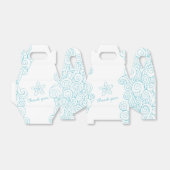 シースタースワールアクアホワイト結婚式の引き出物ゲーブルボックス フェイバーボックス (折り畳みなし)