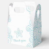 シースタースワールアクアホワイト結婚式の引き出物ゲーブルボックス フェイバーボックス (オープン)