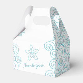 シースタースワールアクアホワイト結婚式の引き出物ゲーブルボックス フェイバーボックス