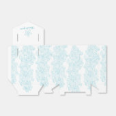 シースタースワールアクアホワイト結婚式の引き出物テントボックス フェイバーボックス (折り畳みなし)