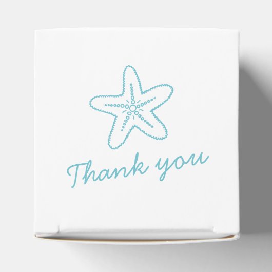 シースタースワールアクアホワイト結婚式の引き出物ボックス フェイバーボックス (上部)