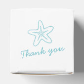 シースタースワールアクアホワイト結婚式の引き出物ボックス フェイバーボックス (上部)