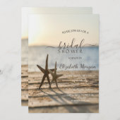 シースターズビーチブライダルシャワー 招待状 (正面/裏面)