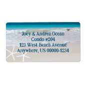 シースターズビーチ背景出荷ラベル ラベル (正面)