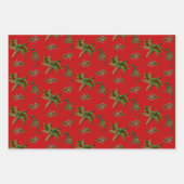 シースターズホリーレッドビーチクリスマス ラッピングペーパーシート (正面3)