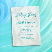 シースターズ海をテーマにしたカップルシャワー招待状 招待状