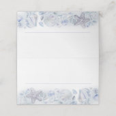 シースターヒトデの水彩アートブルーゲスト プレイスカード (外部開封)