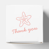 シースター旋回コーラルホワイト結婚式の引き出物ボックス フェイバーボックス (上部)