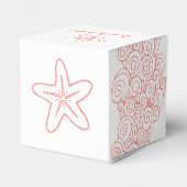 シースター旋回コーラルホワイト結婚式の引き出物ボックス フェイバーボックス (裏面サイド)