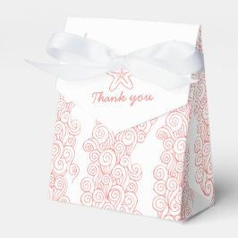 シースター旋回コーラル白結婚式の引き出物の天幕 フェイバーボックス