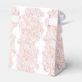 シースター旋回コーラル白結婚式の引き出物の天幕 フェイバーボックス (裏面サイド)