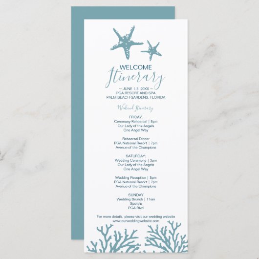 シースター結婚の旅程 (正面/裏面)