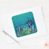 シーステッカーの下 スクエアシール (封筒)