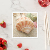 シーストライプのシェル稲妻ウェルク スタンダードカクテルナプキン (インサイチュ)