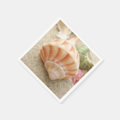 シーストライプのシェル稲妻ウェルク スタンダードカクテルナプキン (角)