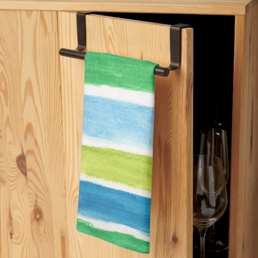 シーストライプアーツプリント キッチンタオル (三つ折り)