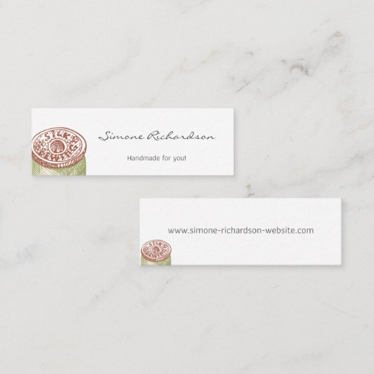 シーストレス裁縫手作りキルティングの作成 スキニー名刺 (正面/裏面)