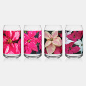 シースナカラフルーホリデーポインセティアス ガラス缶 (正面)