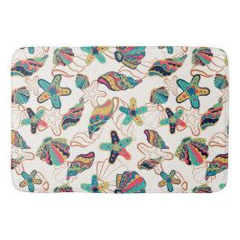 シースフカラフルェルの継ぎ目のない模様のシャワーカーテン バスマット