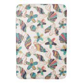 シースフカラフルェルの継ぎ目のない模様のシャワーカーテン バスマット (正面縦)