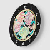 シースヘルズブラックシェブロン ラージ壁時計 (傾斜)