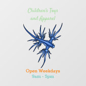 シースラグブルードラゴンイラストレーション ウィンドウサイン (シート)